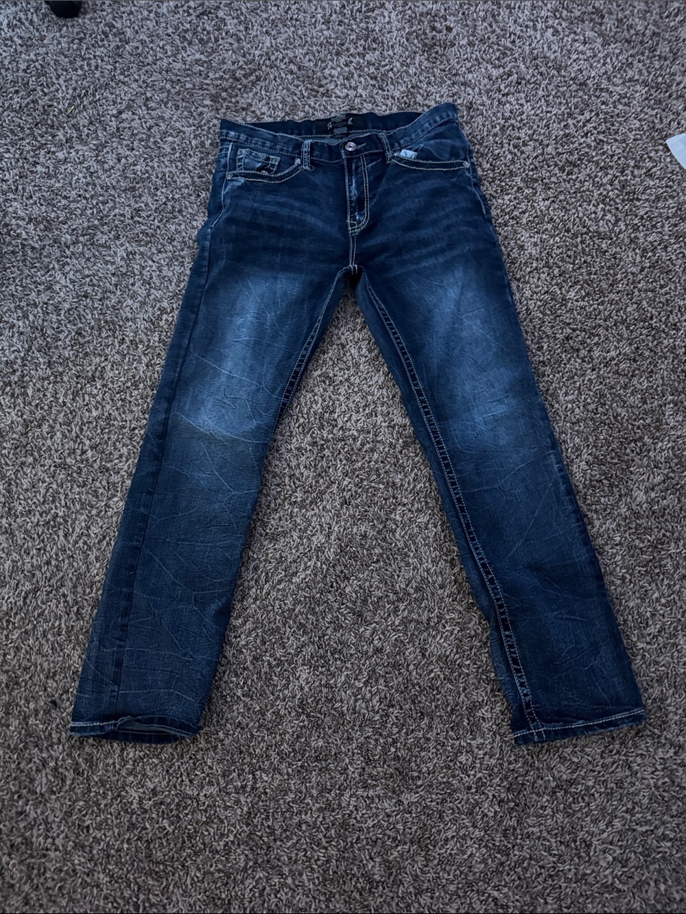 Men's Dark Blue Bootcut Jeans